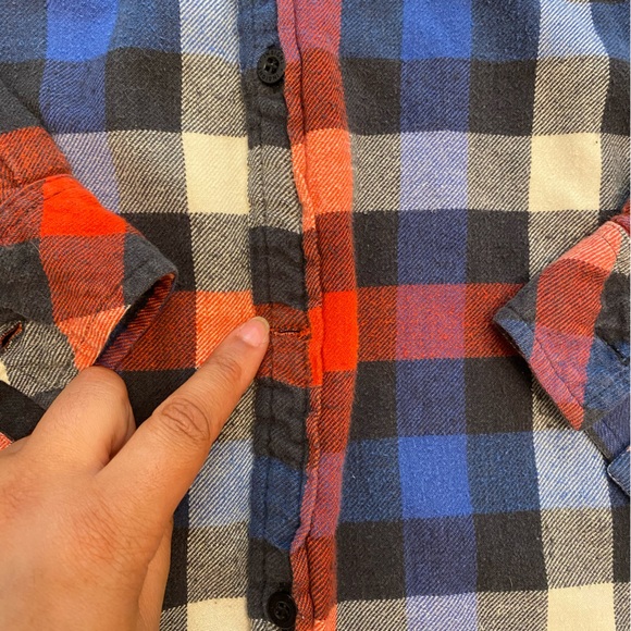 Insight red and blue plaid flannel button down - Picture 4 of 4